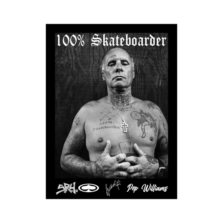 Pep Williams x Jay Adams "100% Skateboarder" Collab Sticker